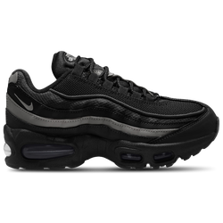 Girls' Grade School - Nike Air Max 95  - Black/Metallic Silver/White
