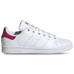 Boys' Grade School - adidas Originals Stan Smith  - White/White/Bold Pink