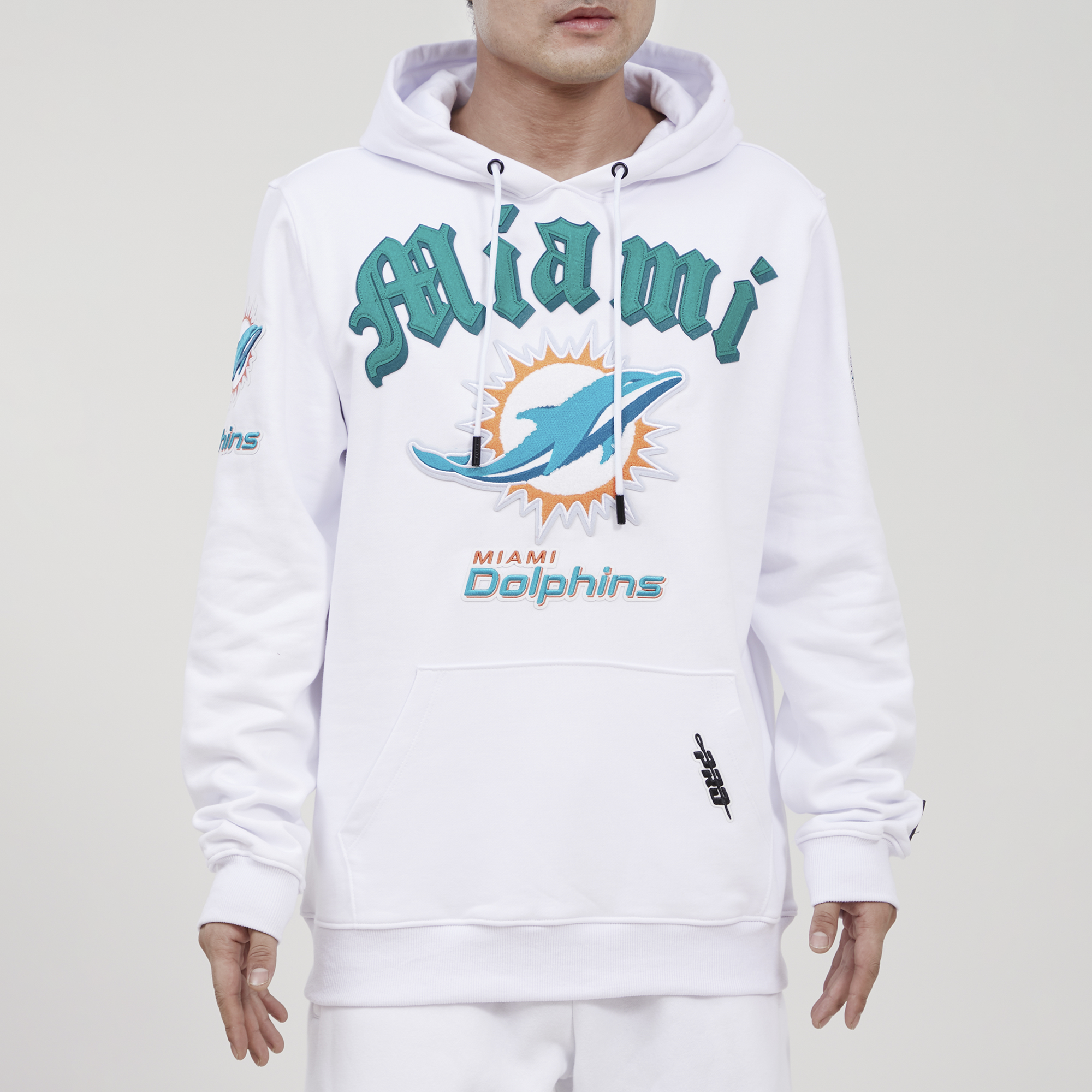 Miami Dolphins Pro Standard Logo Pullover Hoodie - White