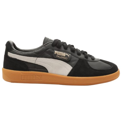 

PUMA Mens PUMA Palermo Leather - Mens Shoes Black/Feather Gray/Gum Size 14.0