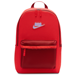 Youth - Nike Heritage Backpack  - Metallic Silver/Dark Cayenne/Rush Red