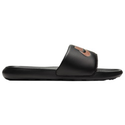 Women's - Nike Victori One Slides - Metallic Red Bronze/Black/Black