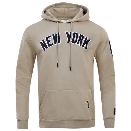 

Pro Standard Mens New York Yankees Pro Standard Yankees Duct Tape Hoodie - Mens Taupe/Black Size M