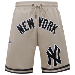 Men's - Pro Standard Yankees Desert Taupe Shorts - Taupe/Black