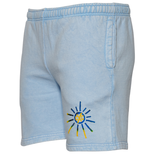 

Cross Colours Mens Cross Colours Good Vibes Shorts - Mens Blue/Yellow Size XXL