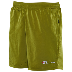 Men's - Champion Nylon Warm Up Shorts - Light Green/White
