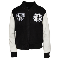 Women's - Pro Standard Warriors NBA Wool Varsity Jacket - Black/White