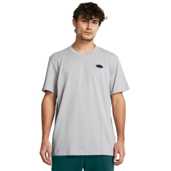 Men's - Under Armour HW LC Patch Short Sleeve  - Grey Medium Heather/Black