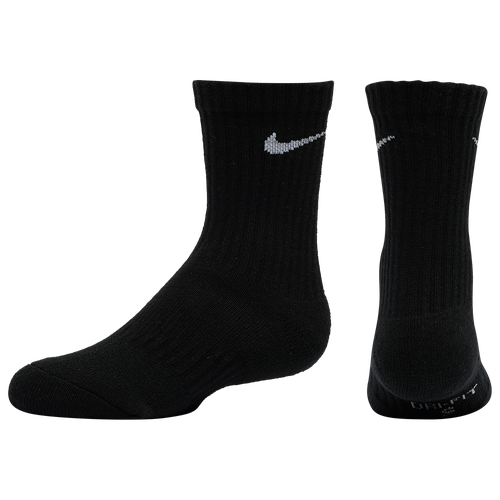 Nike Kids 6 Pack Crew Socks - Youth Size XS - Black/White