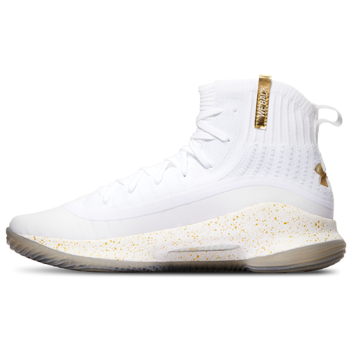 Curry 4 white and gold footlocker on sale