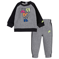 Girls' Infant - Nike HBR Coverall - Grey/Black