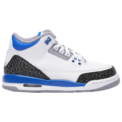 Boys' Grade School - Jordan Retro 3 - White/Blue/Multi