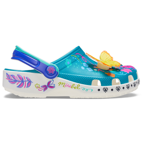 

Girls Crocs Crocs Mirabel Classic Clogs - Girls' Grade School Shoe Teal/Yellow/Pink Size 04.0