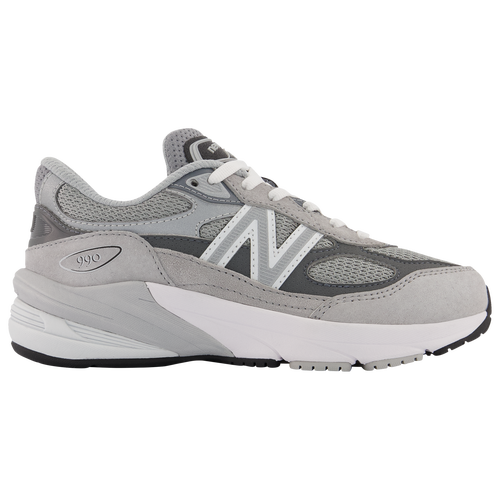 New Balance Kids' 990 Leather & Mesh Lace-up Sneakers In Grey/grey