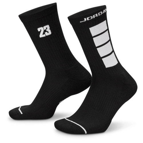 Jordan Women's Everyday Poly Crew Socks 1 Pair - Adult Size L - Cat Scratch Black/White