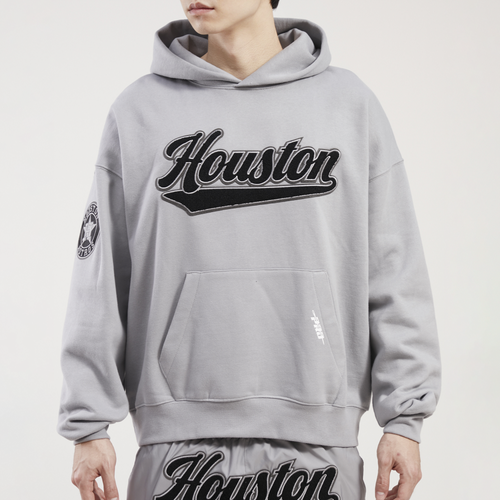 

Pro Standard Mens Houston Astros Pro Standard Astros Drop Shoulder Fleece Hoodie - Mens Gray Size S