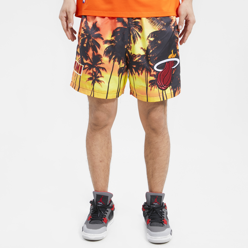 

Pro Standard Mens Miami Heat Pro Standard Heat Tackle Twill AOP Woven Shorts - Mens Yellow Size M