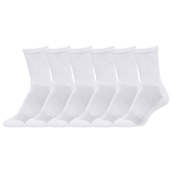 Boys' Grade School - CSG Youth 6 Pack Crew Socks  - White