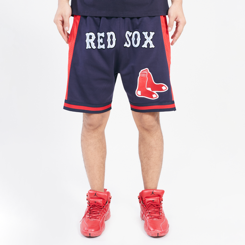 

Pro Standard Mens Pro Standard Red Sox Chrome Fleece Shorts - Mens Navy/Red Size XL