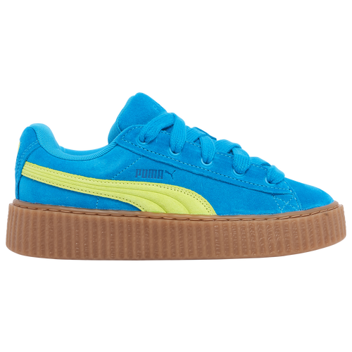 Puma Women's Fenty Creeper Phatty Casual Sneakers From Finish Line In Speed Blue/lime Pow