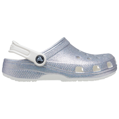 

Girls Preschool Crocs Crocs Unlined Glitter - Girls' Preschool Shoe White/White Size 02.0