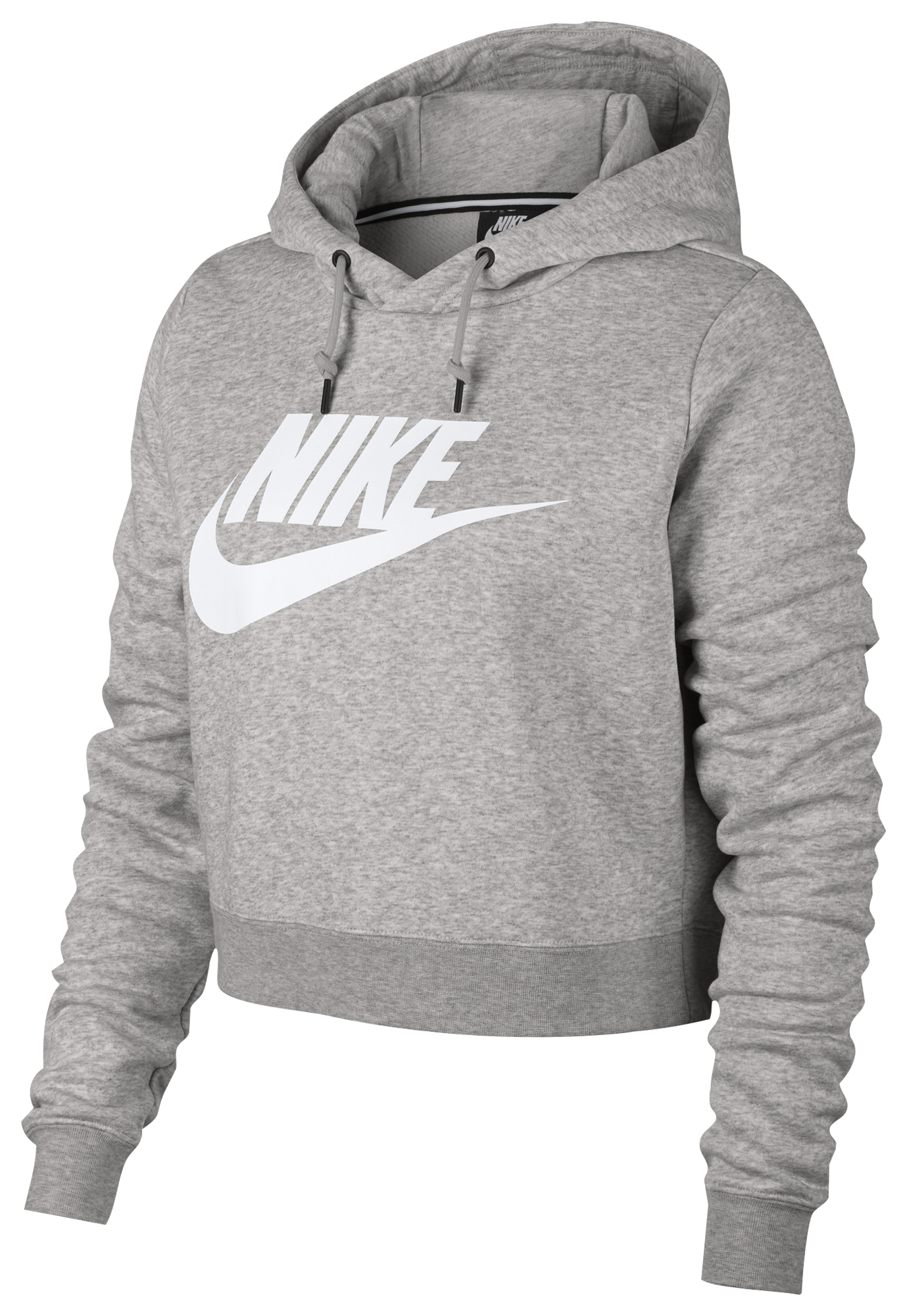 nike rally metallic clash crop hoodie