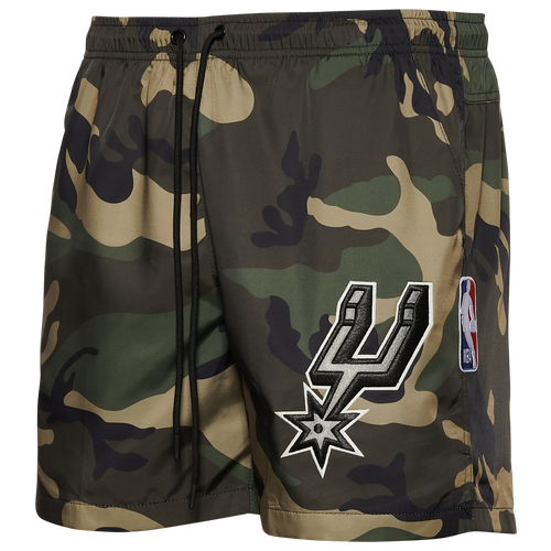 

Pro Standard Mens San Antonio Spurs Pro Standard Spurs Tackle Twill AOP Woven Shorts - Mens Camo Size M