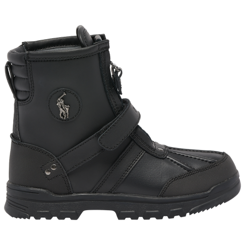 

Boys Polo Ralph Lauren Polo Ralph Lauren Conquered Hi Boots - Boys' Grade School Shoe Black Size 06.5