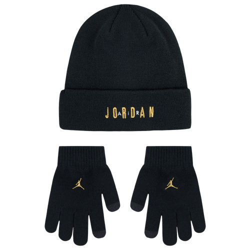Jordan Boys   2fer Beanie Set In Black