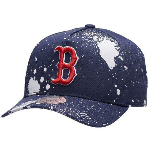 Mitchell & Ness Boston Red Sox  Red Sox Splatter Pro Pinch Cap In Blue