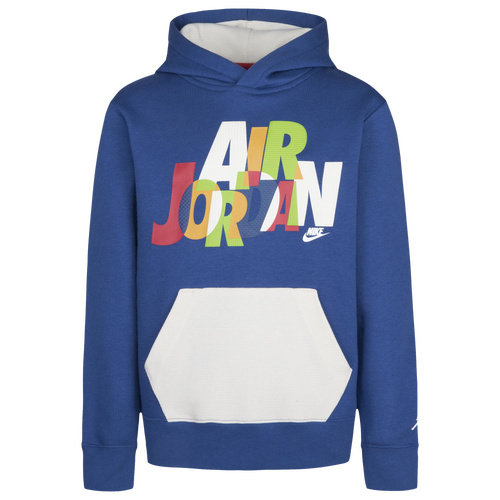 

Boys Jordan Jordan Messy Room Fleece Pullover Hoodie - Boys' Grade School French Blue/French Blue Size XL