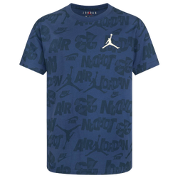 Boys' Grade School - Jordan Messy Room AOP Short Sleeve T-Shirt - French Blue/French Blue