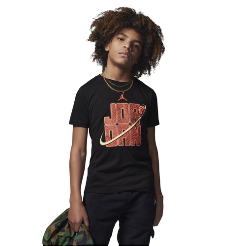 

Jordan Dunk On Mars T-Shirt - Boys' Grade School Black/Red Size S