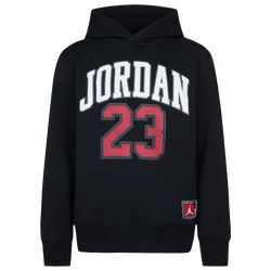 Boys' Grade School - Jordan HBR Fleece Pullover Hoodie - Black/White