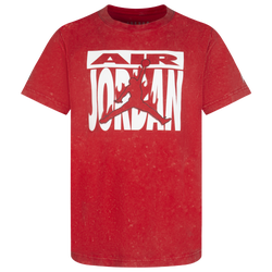 Boys' Grade School - Jordan Fire Throwback Short Sleeve T-Shirt - Fire Red