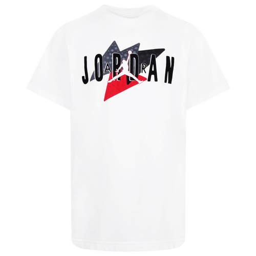 

Boys Jordan Jordan AJ6 Retro Throwback T-Shirt - Boys' Grade School White/Red Size S