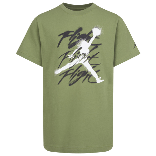 

Boys Jordan Jordan Jumpman Flight Spray Short Sleeve T-Shirt - Boys' Grade School Green Size M