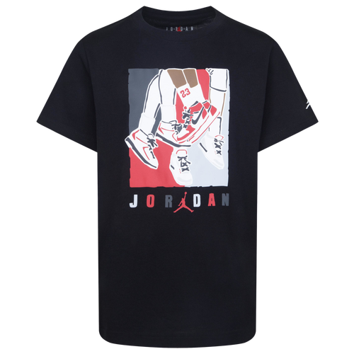 

Boys Jordan Jordan Courtyard Short Sleeve T-Shirt - Boys' Grade School Black Size S