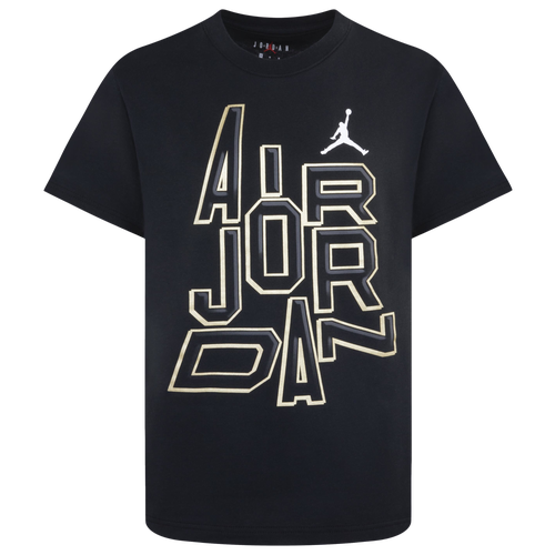 

Boys Jordan Jordan 23 Gold Line Short Sleeve T-Shirt - Boys' Grade School Black Size XL