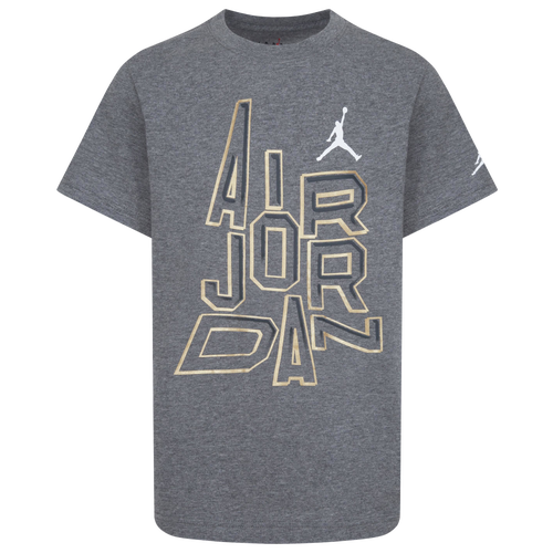 

Boys Jordan Jordan 23 Gold Line Short Sleeve T-Shirt - Boys' Grade School Gray Size L