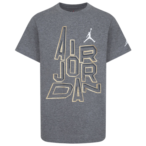 

Boys Jordan Jordan 23 Gold Line Short Sleeve T-Shirt - Boys' Grade School Gray Size S