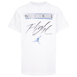 Boys' Grade School - Jordan AJ 4 Flight Reimagined T-Shirt - White/Blue