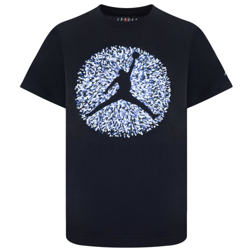 

Boys Jordan Jordan Poolside Jumpman Short Sleeve T-Shirt - Boys' Grade School Black/Blue Size S