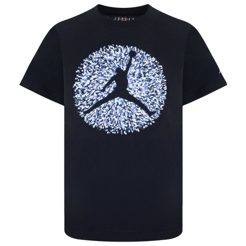 

Jordan Boys Jordan Poolside Jumpman Short Sleeve T-Shirt - Boys' Grade School Black/Blue Size S