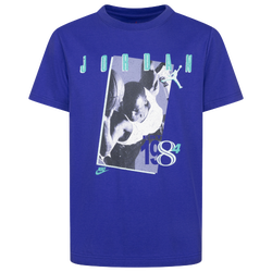 Boys' Grade School - Jordan Retro 1984 Short Sleeve T-Shirt - Purple Comet/White