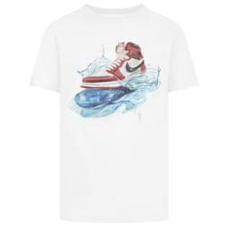 Boys' Grade School - Jordan AJ 1 Wave Short Sleeve T-Shirt - White/Blue