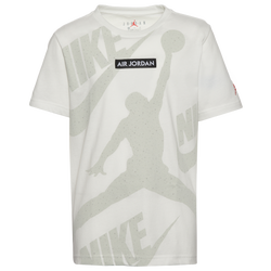 Boys' Grade School - Jordan AJ 4 Retro Engineered T-Shirt - Summit White/Grey