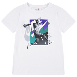 Boys' Grade School - Jordan AJ 5 Grape Escape Short Sleeve T-Shirt - Teal/White