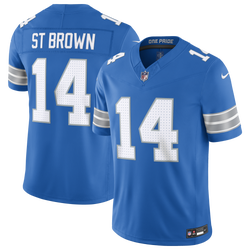 Men's - Nike Amon-Ra St Brown Lions Limited Jersey - Blue Spark