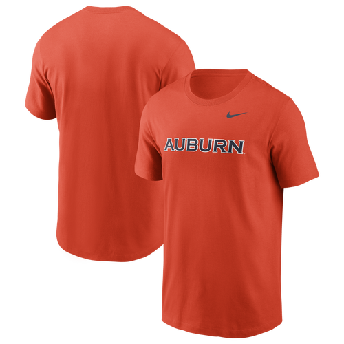 Nike Mens Auburn Tigers Auburn Wordmark Short-Sleeve T-Shirt - - Orange Size XXL